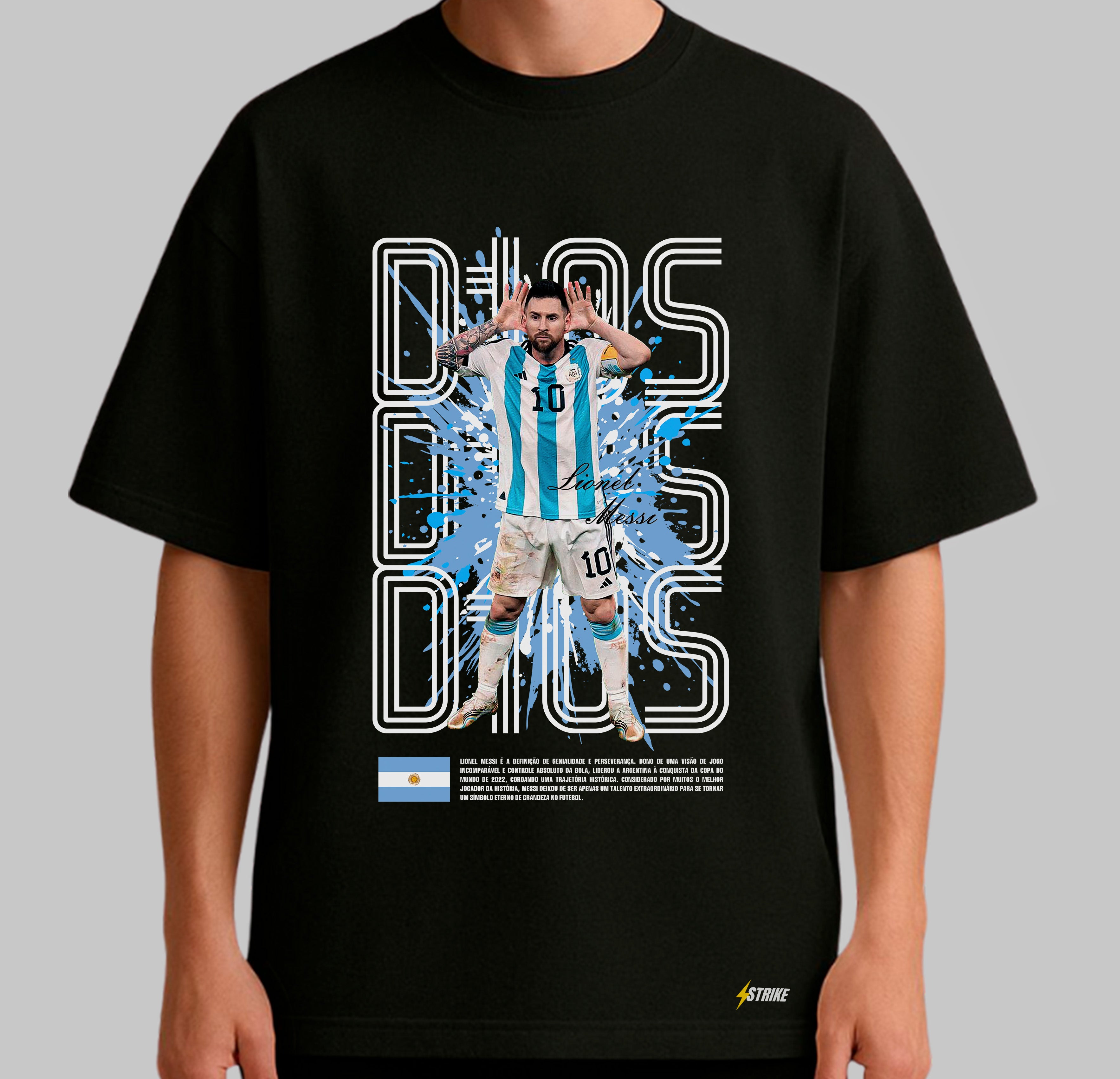 Oversized Preta - LIONEL MESSI ARGENTINA