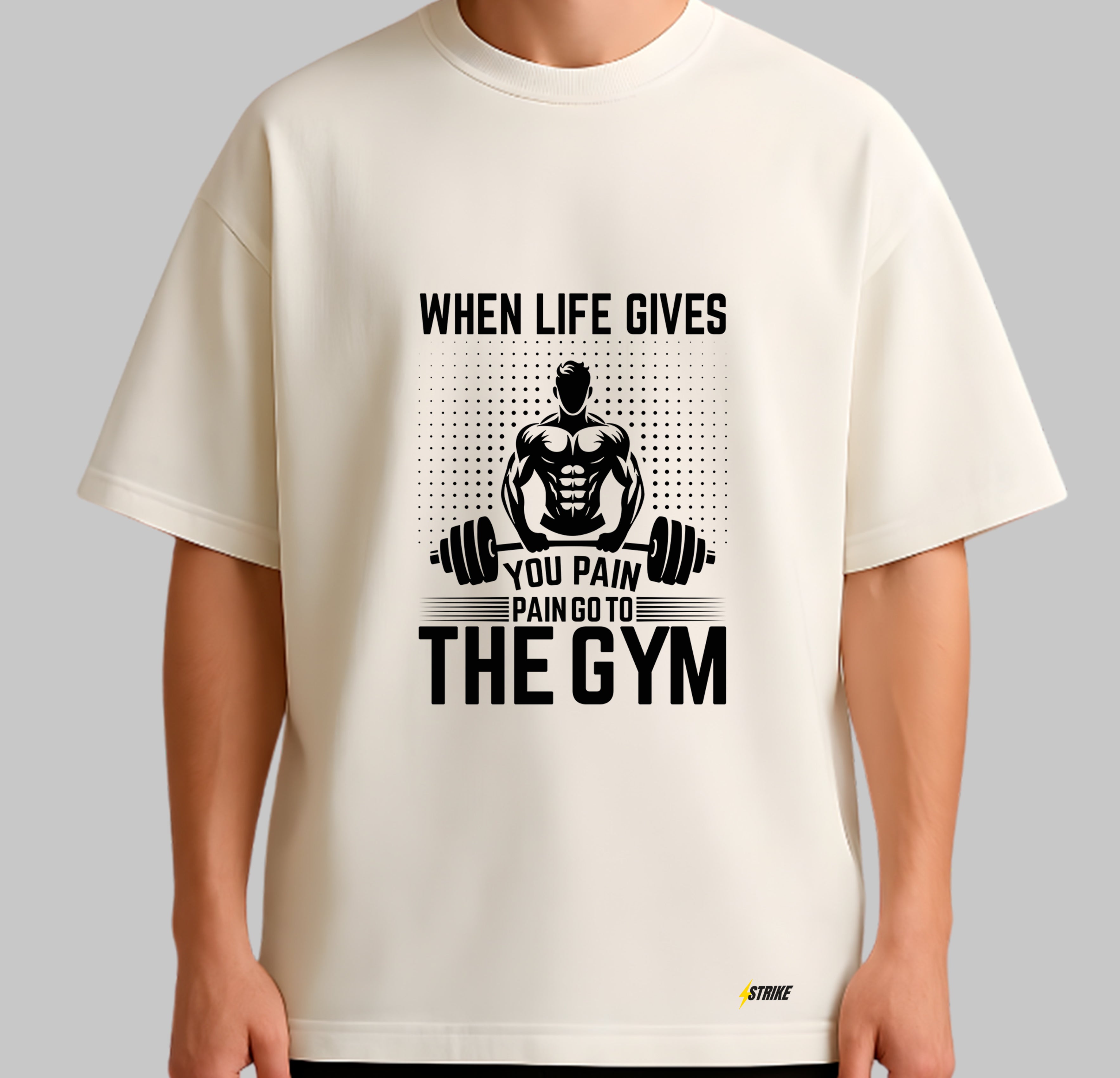 Oversized Off-White - WHEN LIFE GIVES