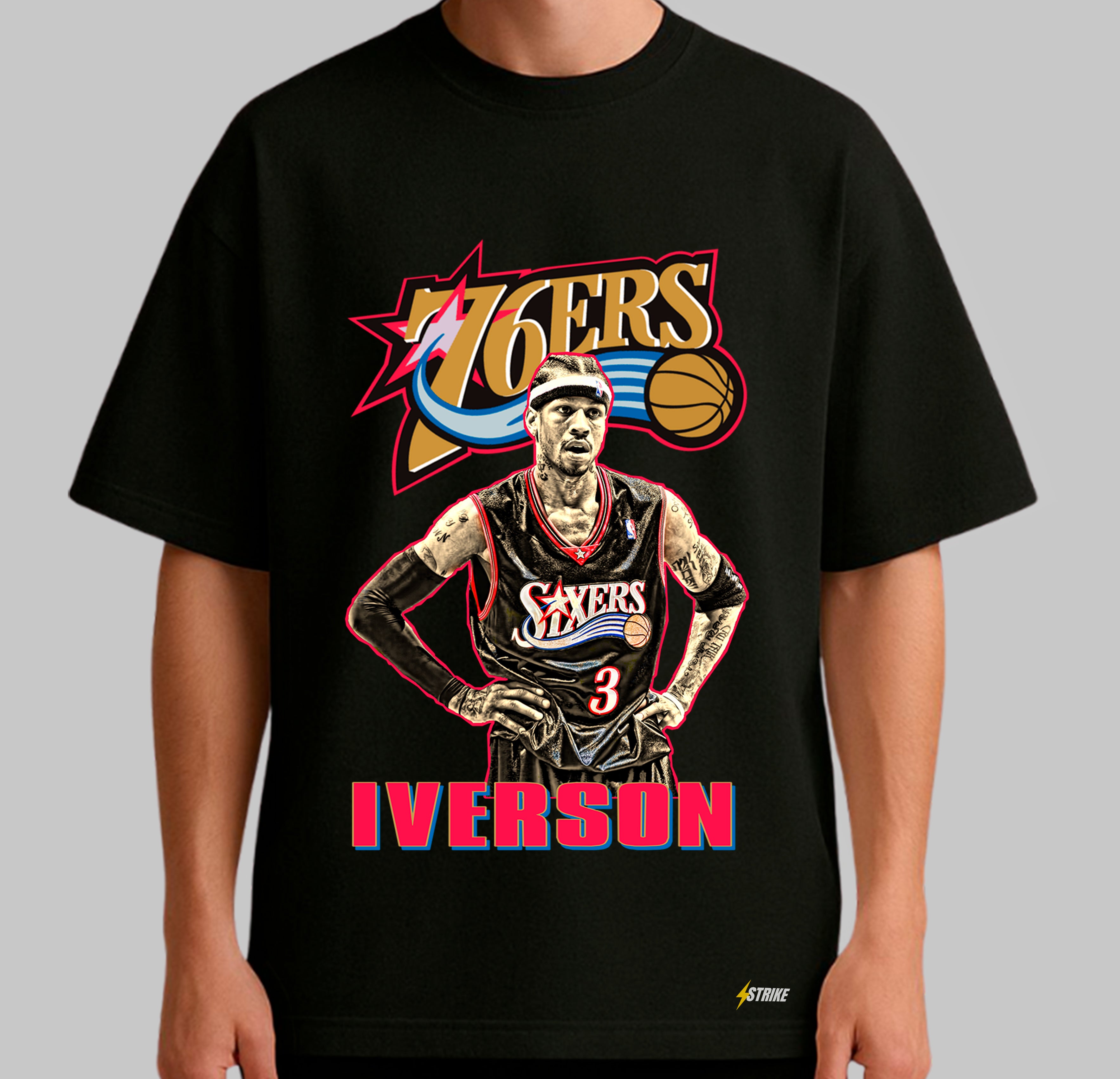 Oversized Preta - ALLEN IVERSON
