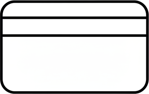 ICONE, apenas linhas fazendo silueta de um cartão de crédito